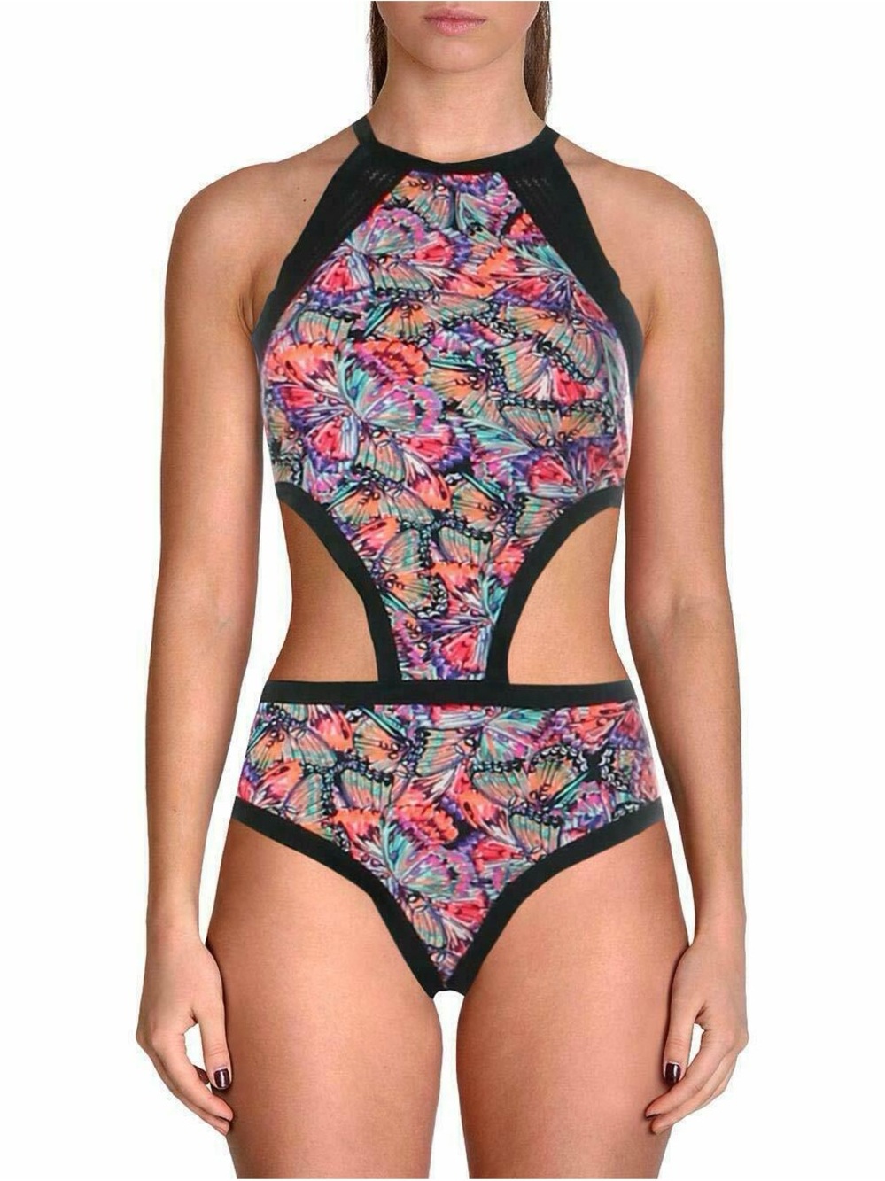 NWT Body Glove Fly Millie Butterfly High-Neck Cutout One-Piece Swimsuit